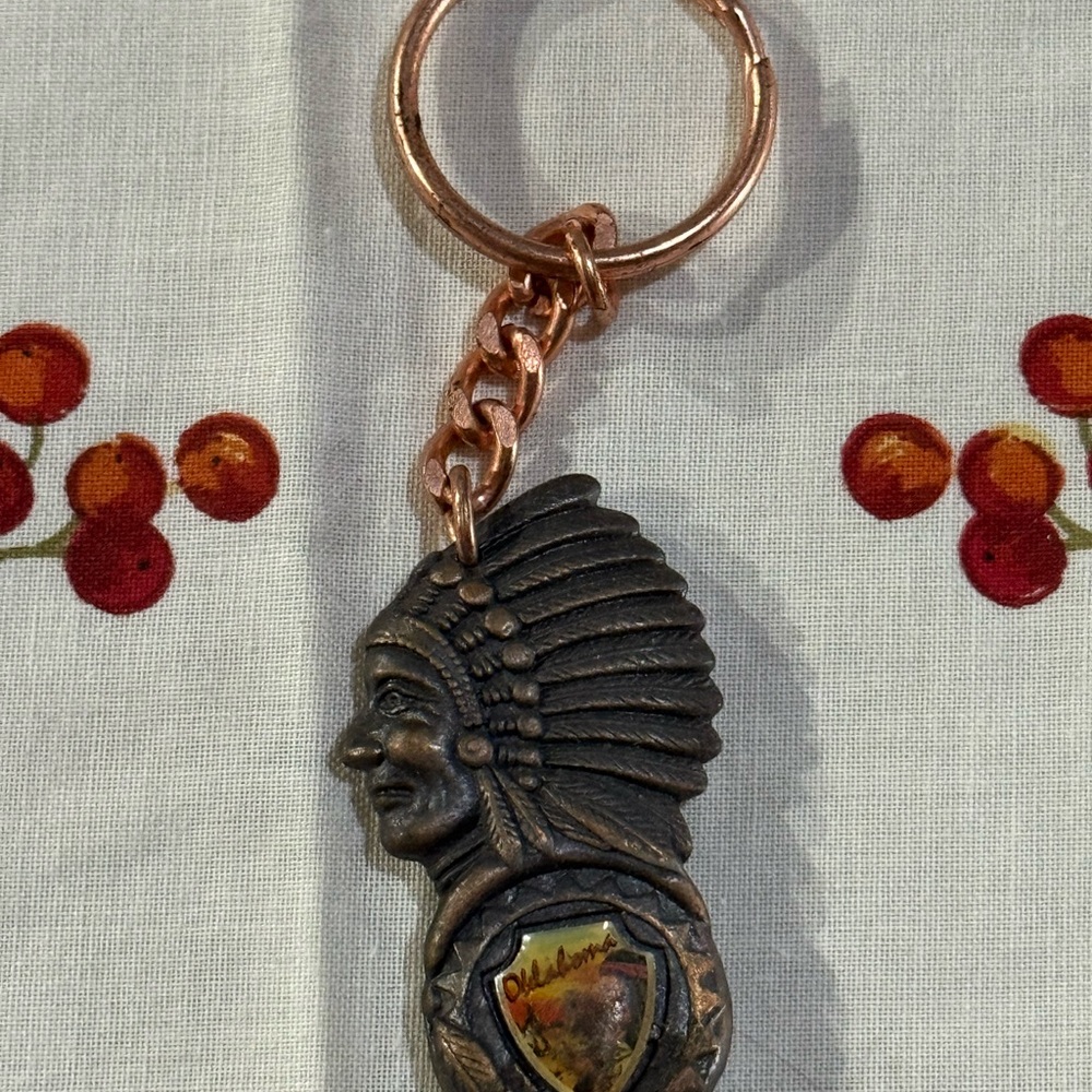 Bronze Native American Keychain